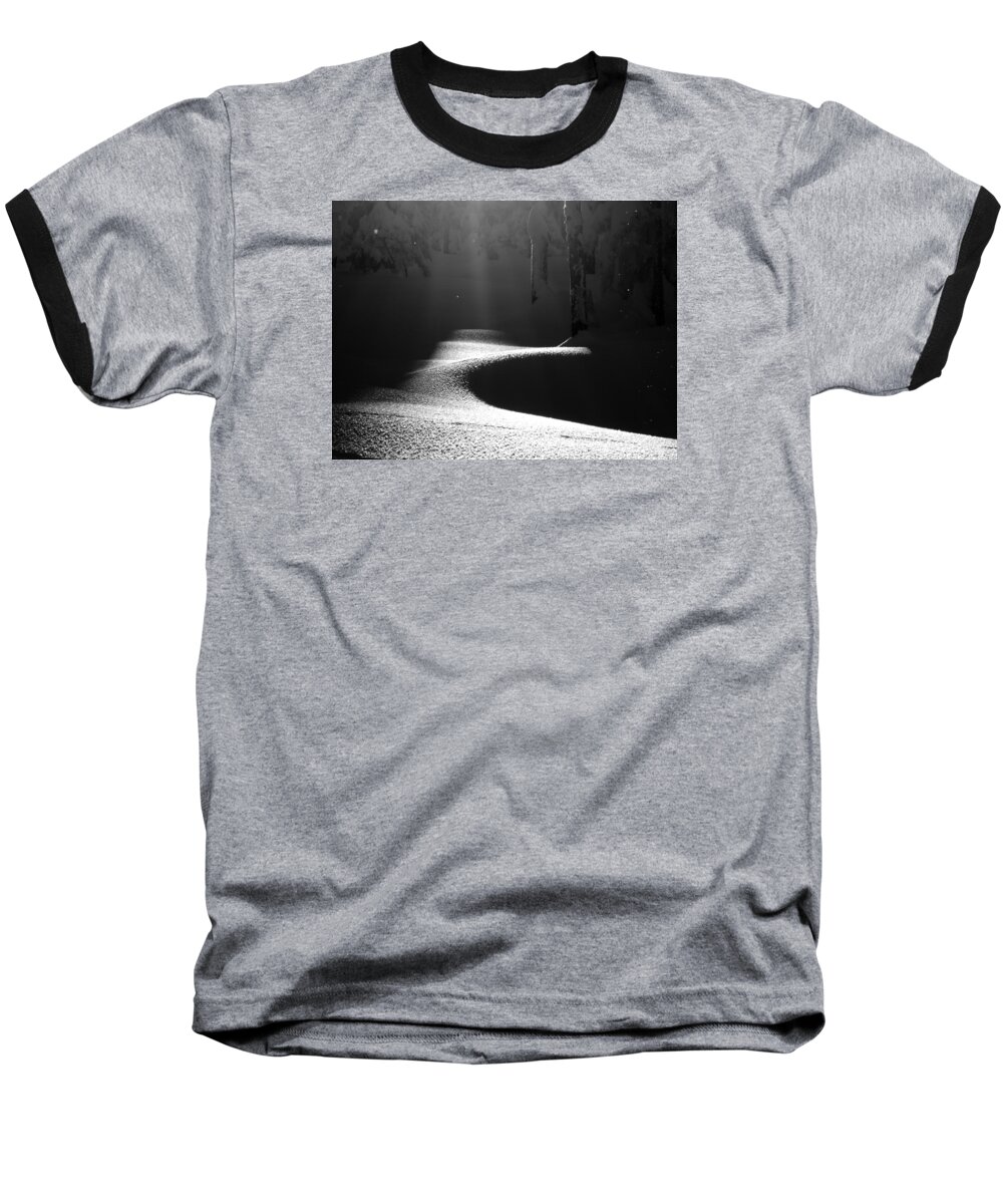 Mountain Baseball T-Shirt featuring the photograph Snow Laden by Jedediah Hohf