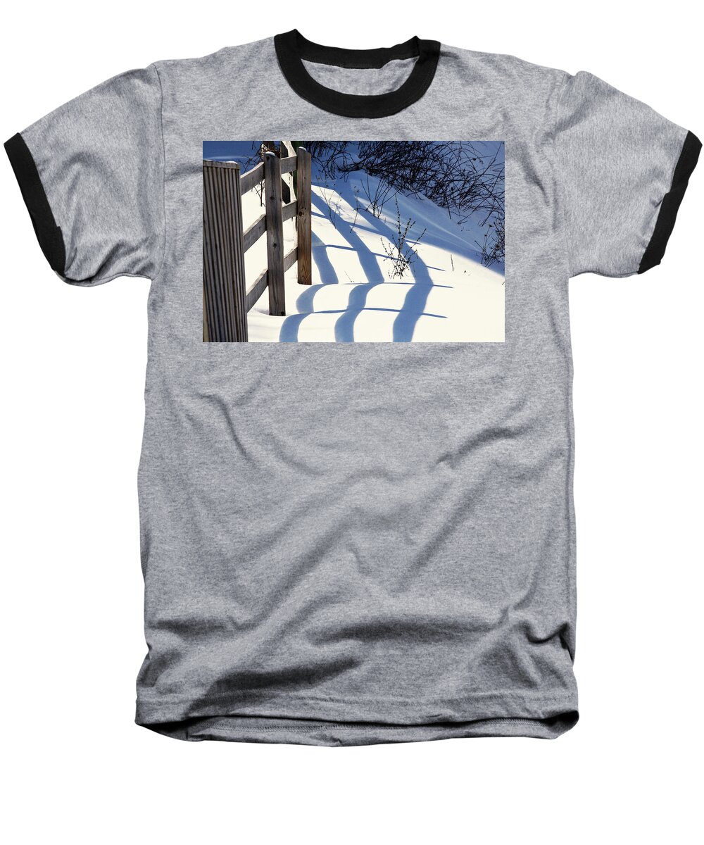 Snow Baseball T-Shirt featuring the photograph Snow, Sun and Shadows by Tatiana Travelways