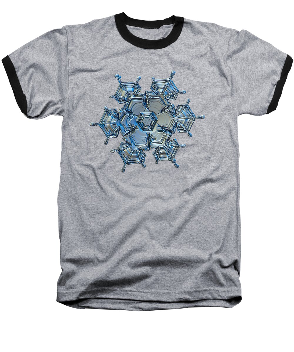 Snowflake Baseball T-Shirt featuring the photograph Snowflake photo - Flying castle alternate by Alexey Kljatov