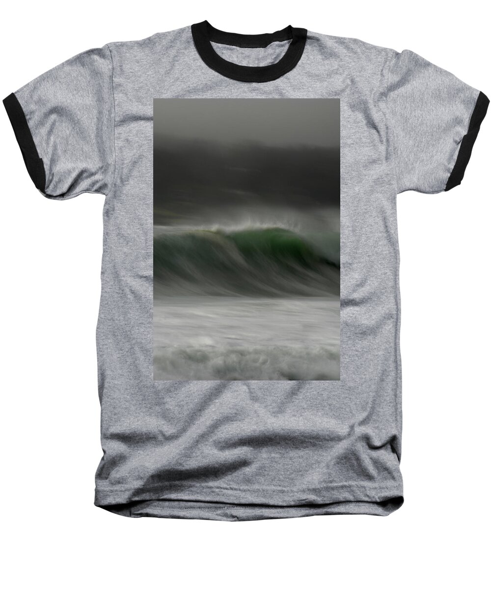 Ocean Baseball T-Shirt featuring the photograph Soft Curl by Donna Blackhall