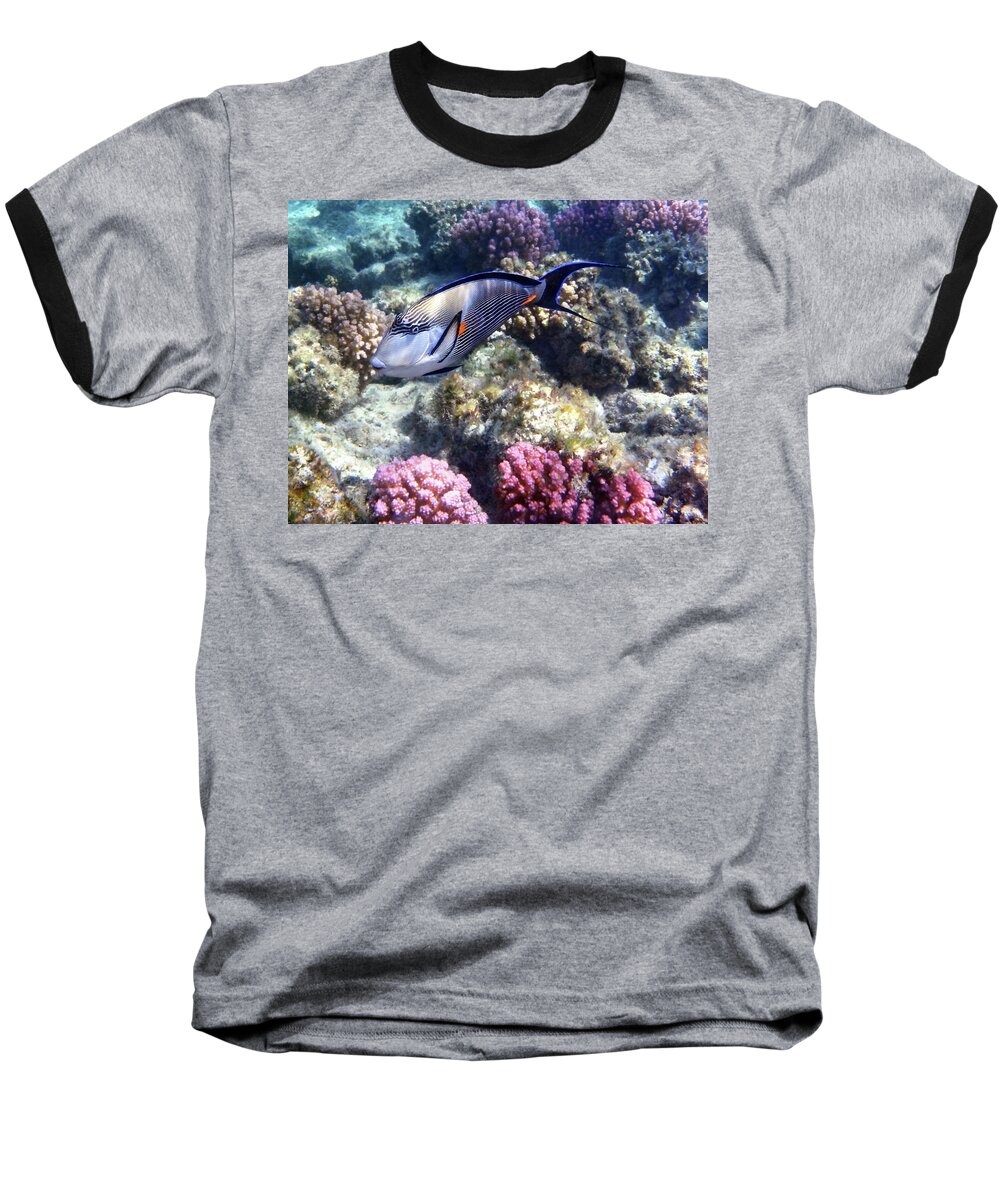 Sea Baseball T-Shirt featuring the photograph Sohal Surgeonfish 5 by Johanna Hurmerinta