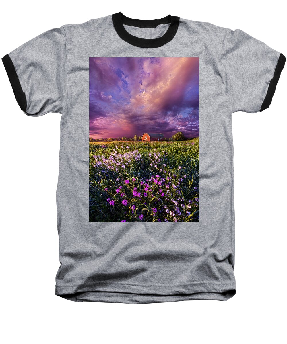 Barn Baseball T-Shirt featuring the photograph Songs of Days Gone By by Phil Koch