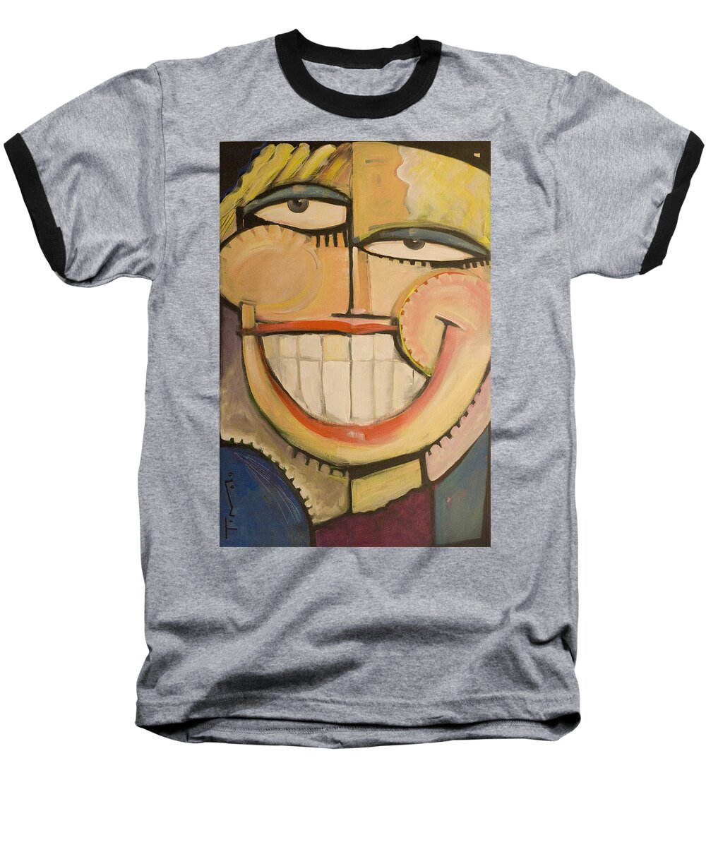 Sunny Baseball T-Shirt featuring the painting Sonny Sunny by Tim Nyberg