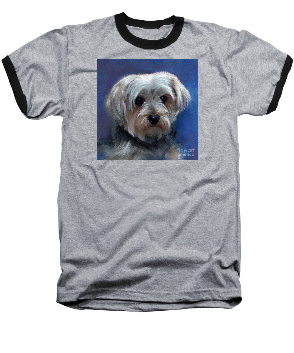 Small Baseball T-Shirt featuring the painting Sophia Grace by Bon and Jim Fillpot