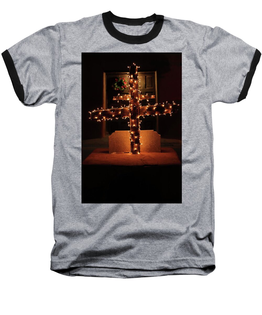 Cross Baseball T-Shirt featuring the photograph Southwestern Christmas by David Diaz