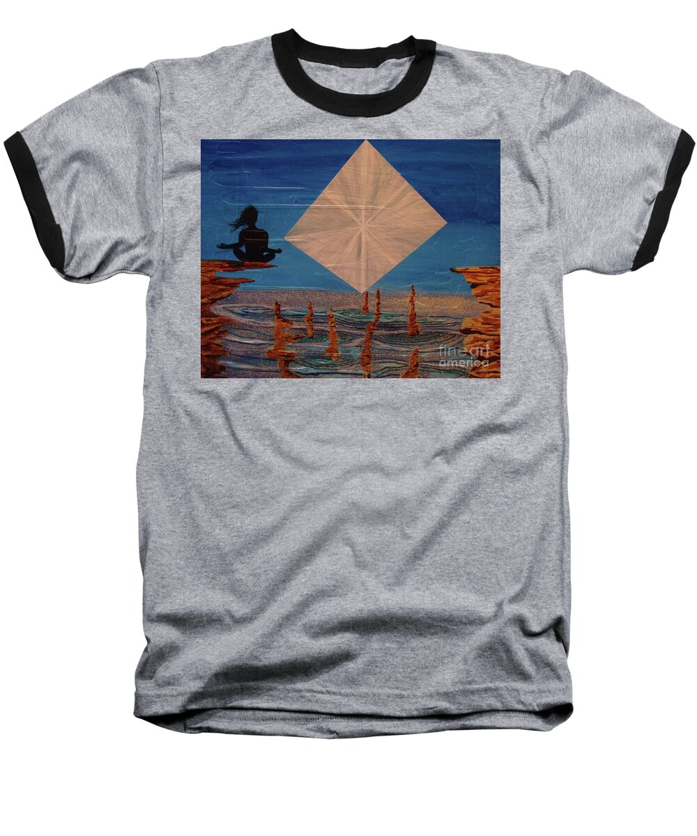 Shine On You Crazy Diamond Baseball T-Shirt featuring the painting Soycd by Stuart Engel