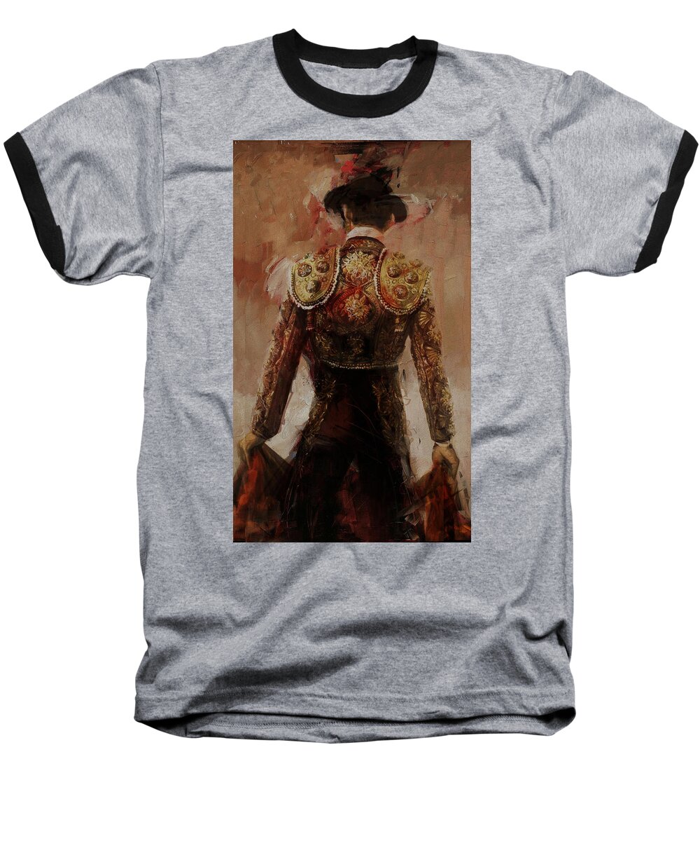 Spanish Baseball T-Shirt featuring the painting Spanish Culture 2 by Corporate Art Task Force