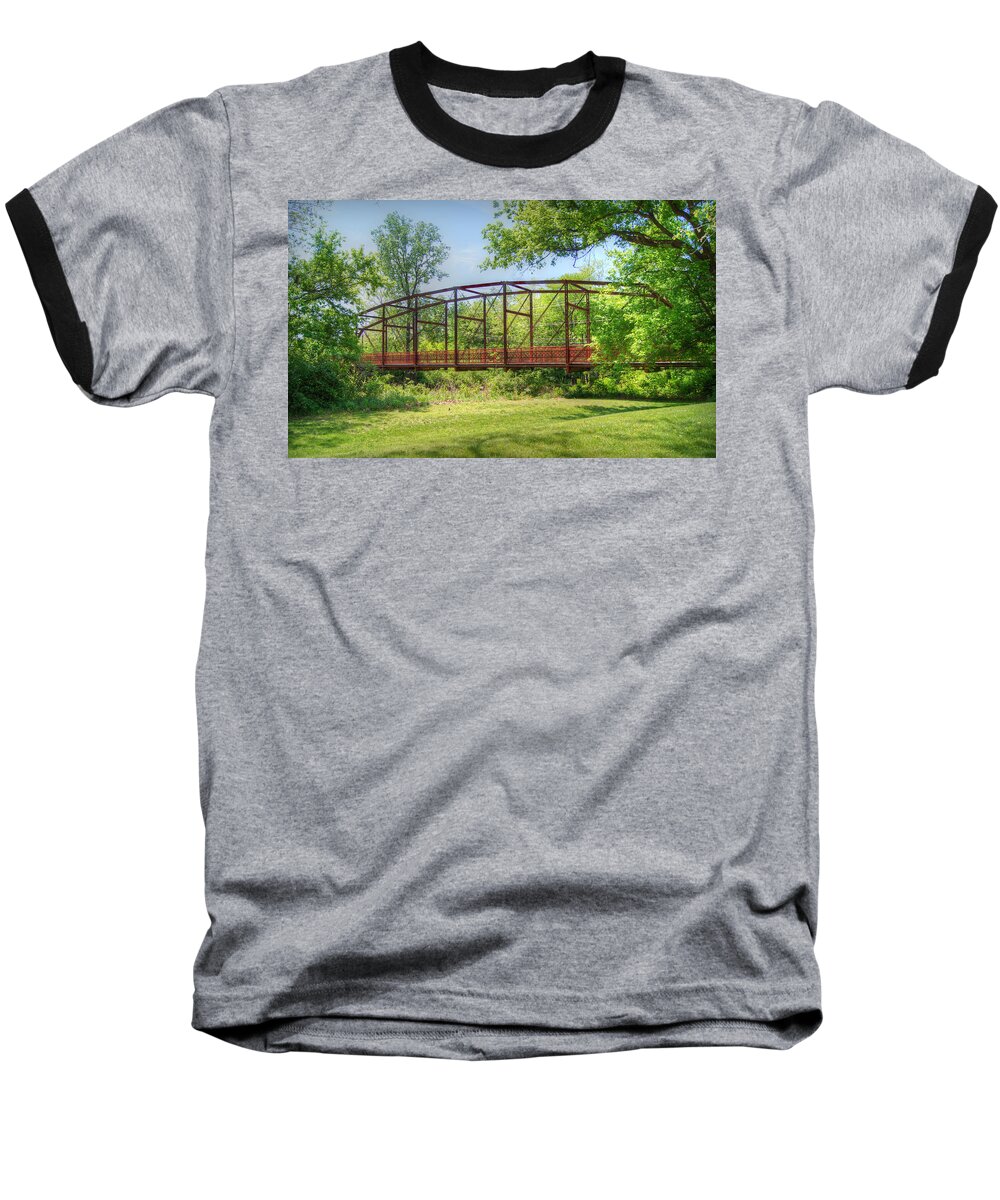 Bridge Baseball T-Shirt featuring the photograph Spanning Time by Cricket Hackmann