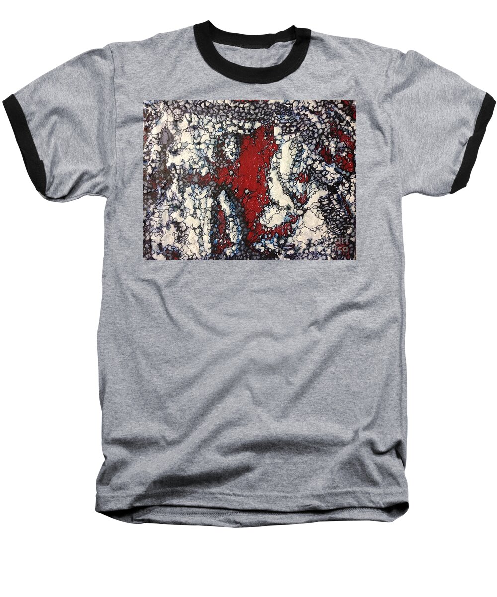 Abstract Baseball T-Shirt featuring the painting Spasmmms by M J Venrick