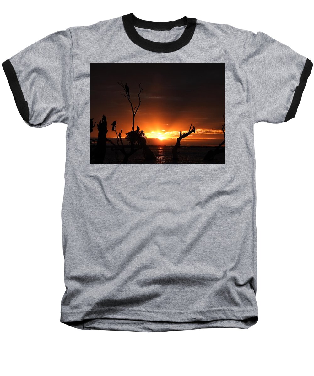 African Sunset Baseball T-Shirt featuring the photograph Spectacular Sunset by Betty-Anne McDonald