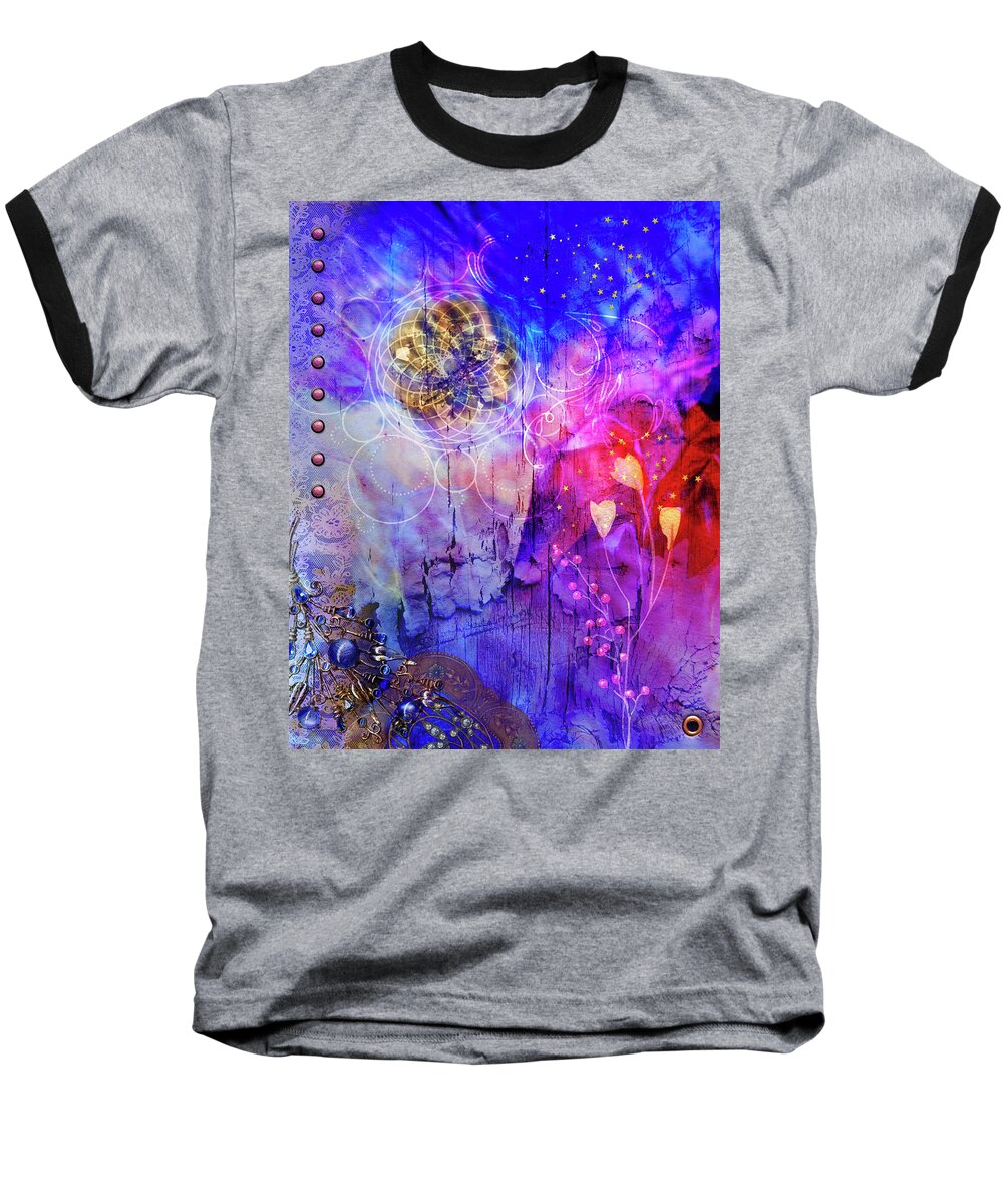 Spellbound Baseball T-Shirt featuring the digital art Spellbound by Linda Carruth