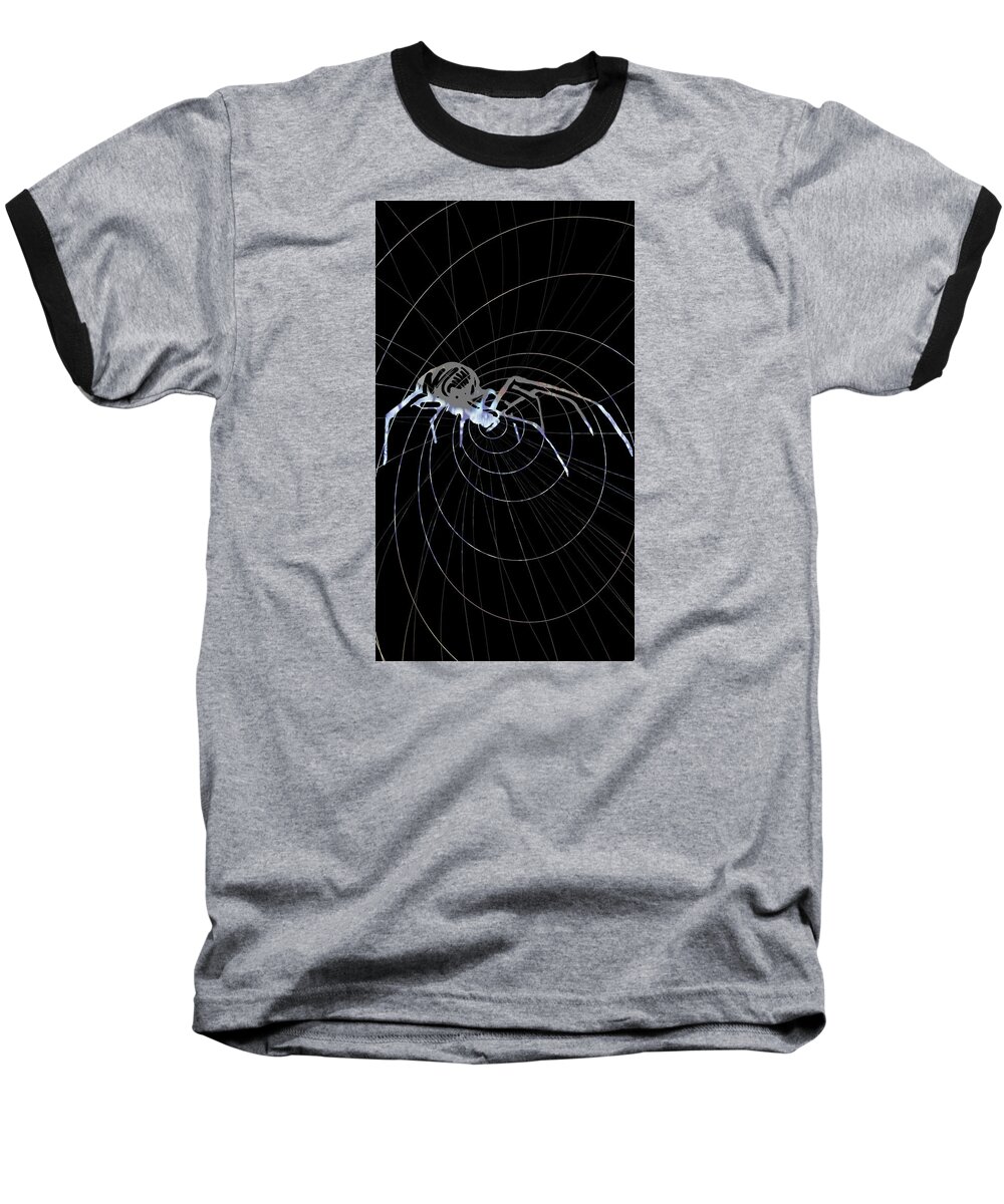  Baseball T-Shirt featuring the painting Spirit Animal . Spider by John Gholson