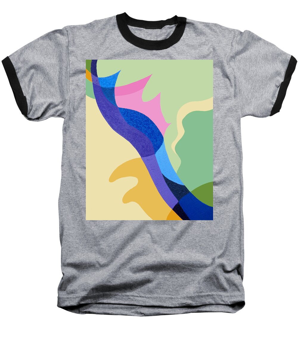 Abstract Baseball T-Shirt featuring the painting Spirit of Summer by Tara Hutton