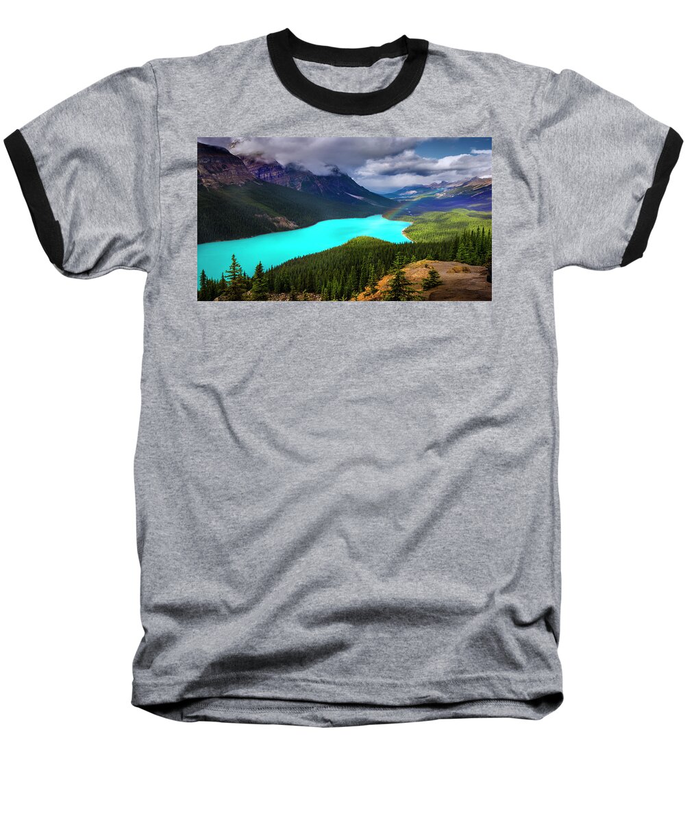 Alberta Baseball T-Shirt featuring the photograph Spirit Of The Wolf by John Poon