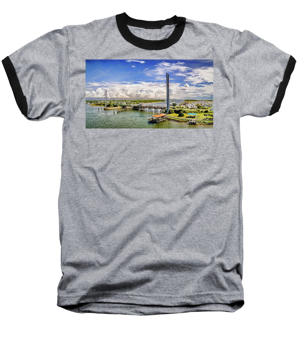 Surf City Baseball T-Shirt featuring the photograph Splendid Bridge by DJA Images