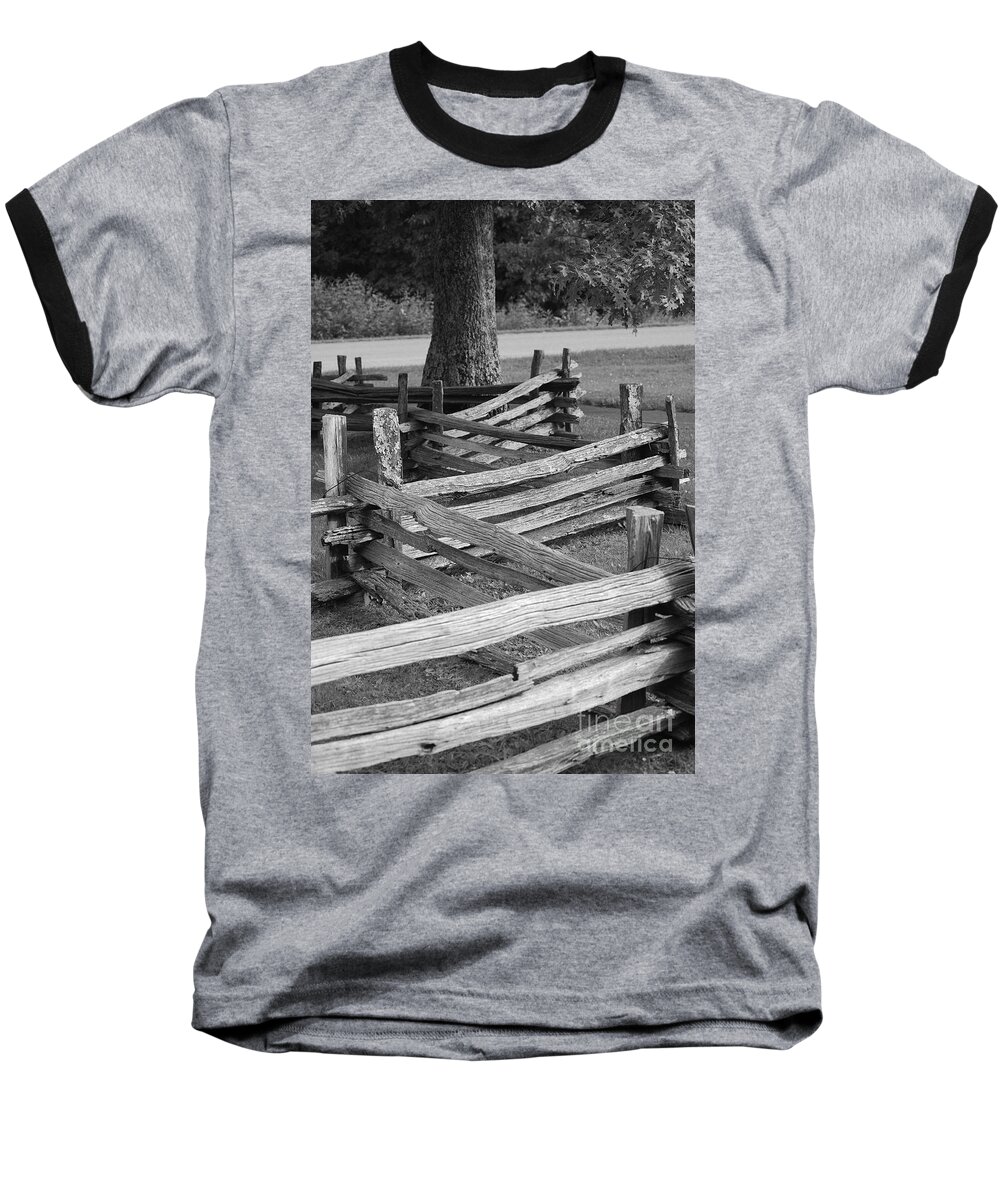 Road Baseball T-Shirt featuring the photograph Split Rail Fence by Eric Liller