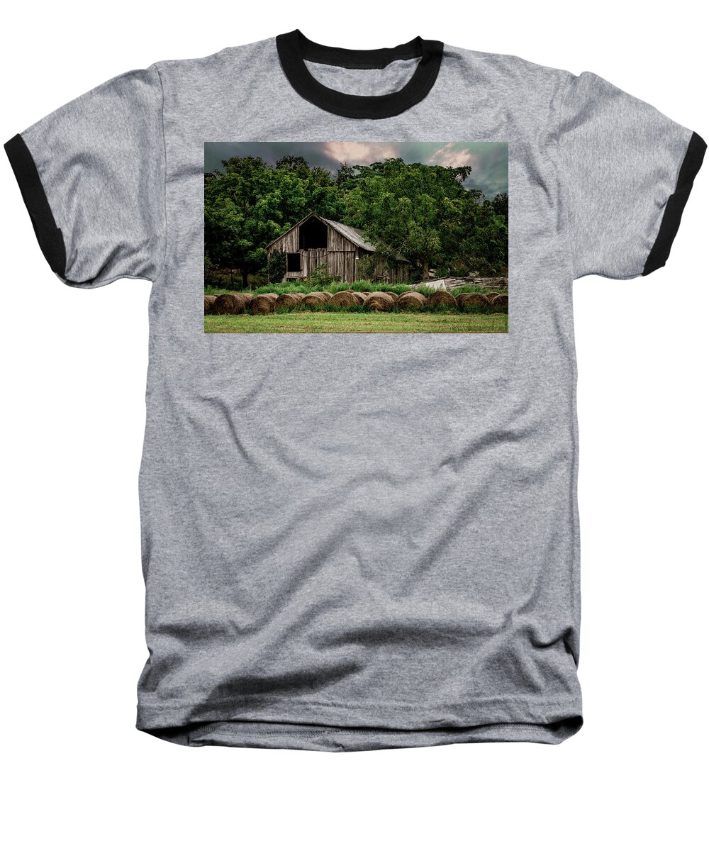Spooky Baseball T-Shirt featuring the photograph Spooky barn by Sam Rino
