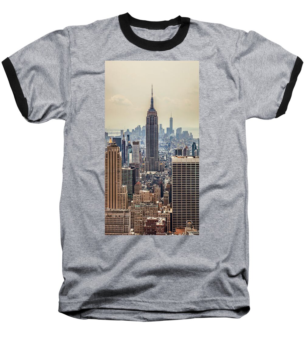 Empire State Building Baseball T-Shirt featuring the photograph Sprawling Urban Jungle by Az Jackson