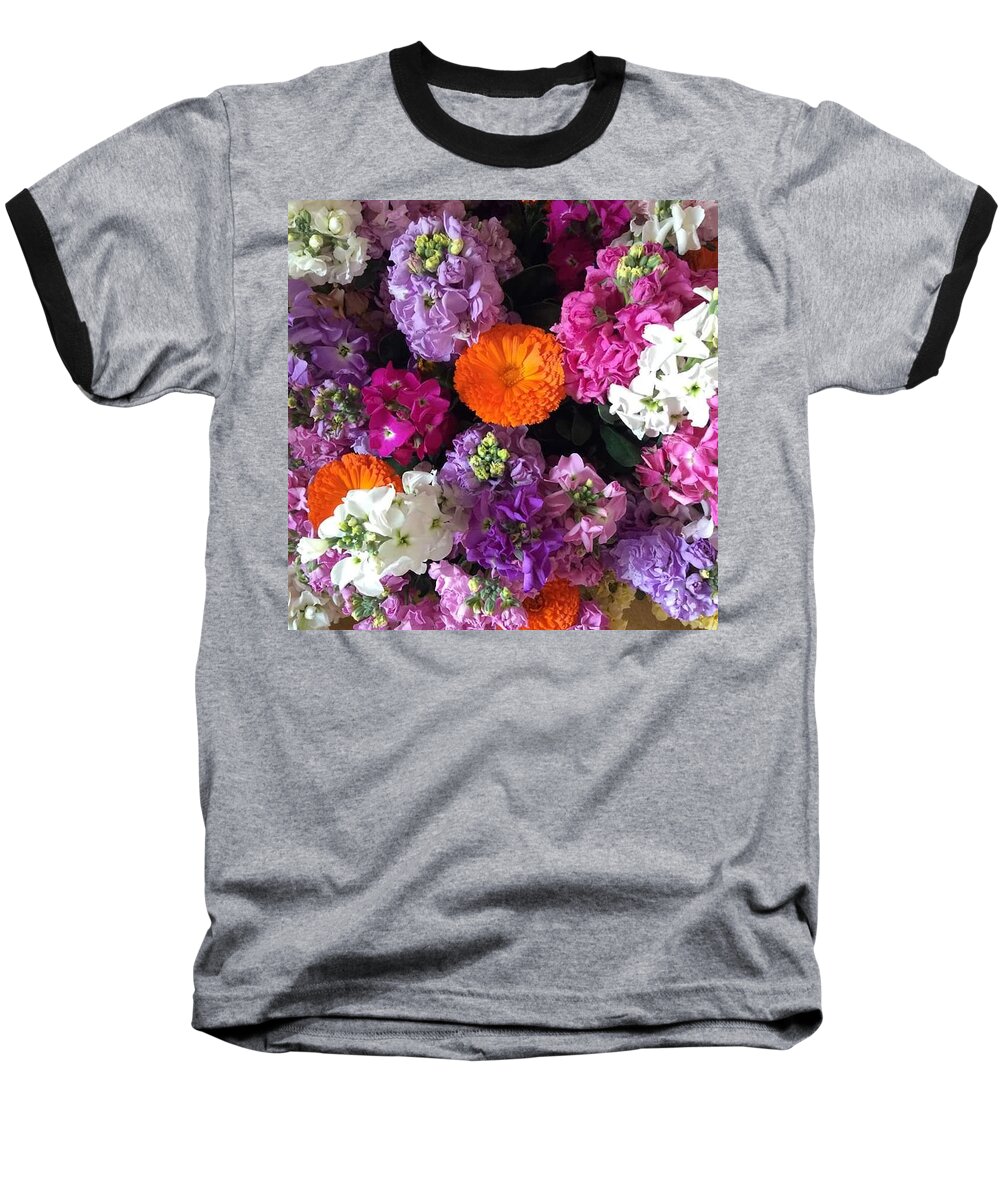 Flowers Baseball T-Shirt featuring the photograph Spring Colors by Kumiko Izumi