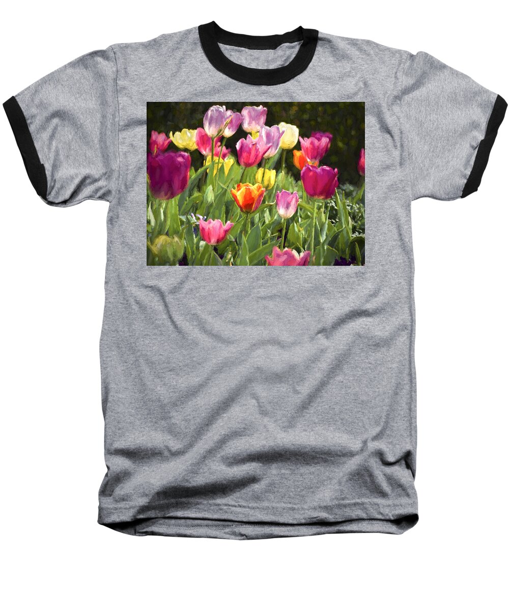 Flowers Baseball T-Shirt featuring the photograph Spring Colors by Penny Lisowski