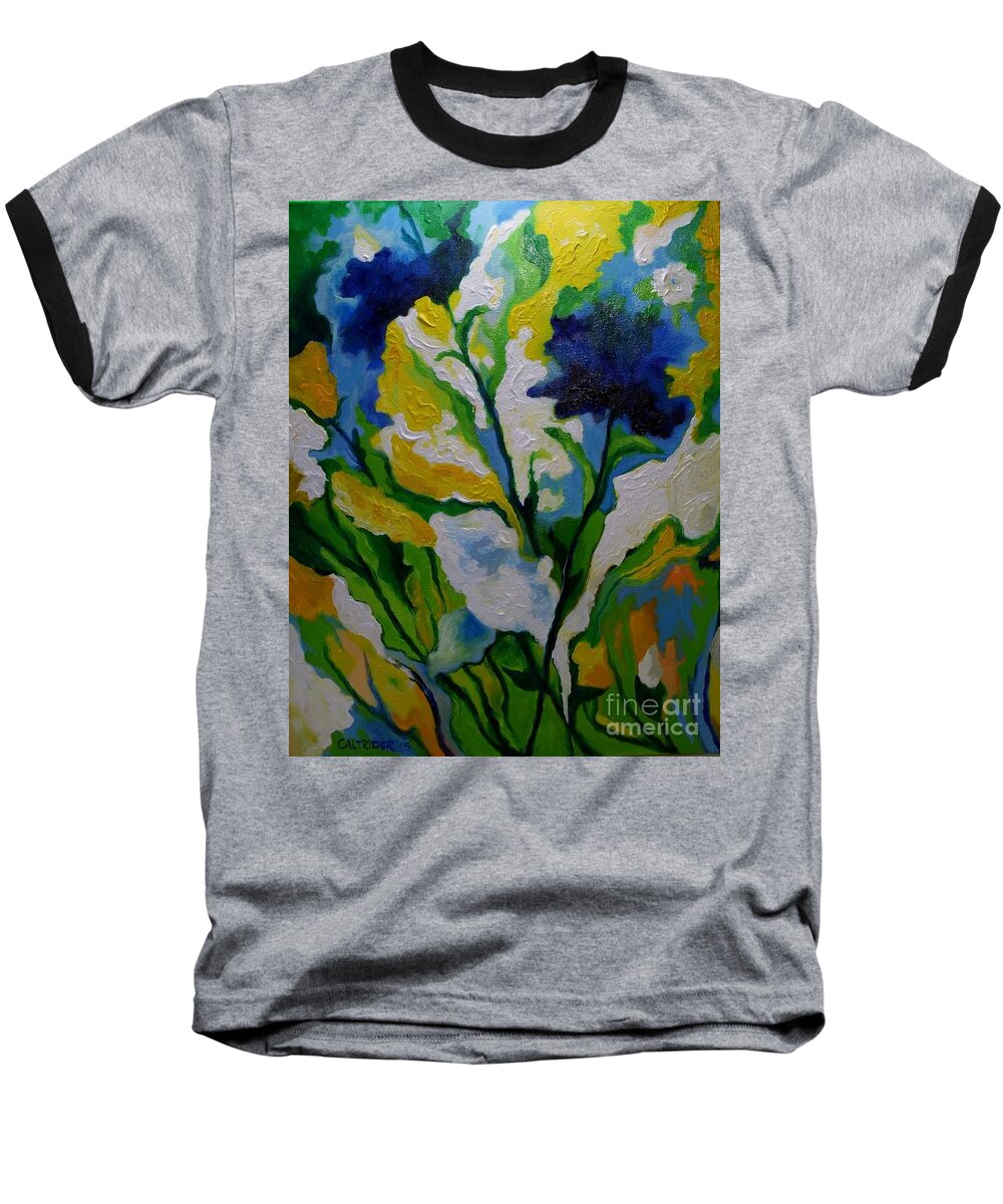 Flowers Baseball T-Shirt featuring the painting Spring Delight by Alison Caltrider
