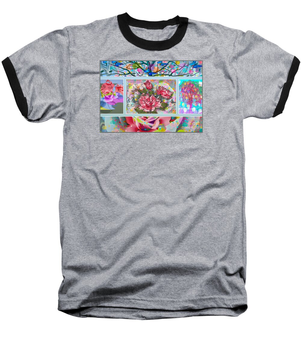Spring Baseball T-Shirt featuring the digital art Spring Medley by Eleni Synodinou