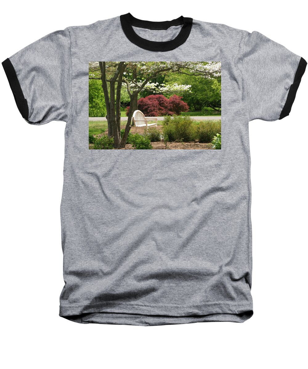Spring Blossoms Baseball T-Shirt featuring the photograph Spring Seating by Living Color Photography Lorraine Lynch