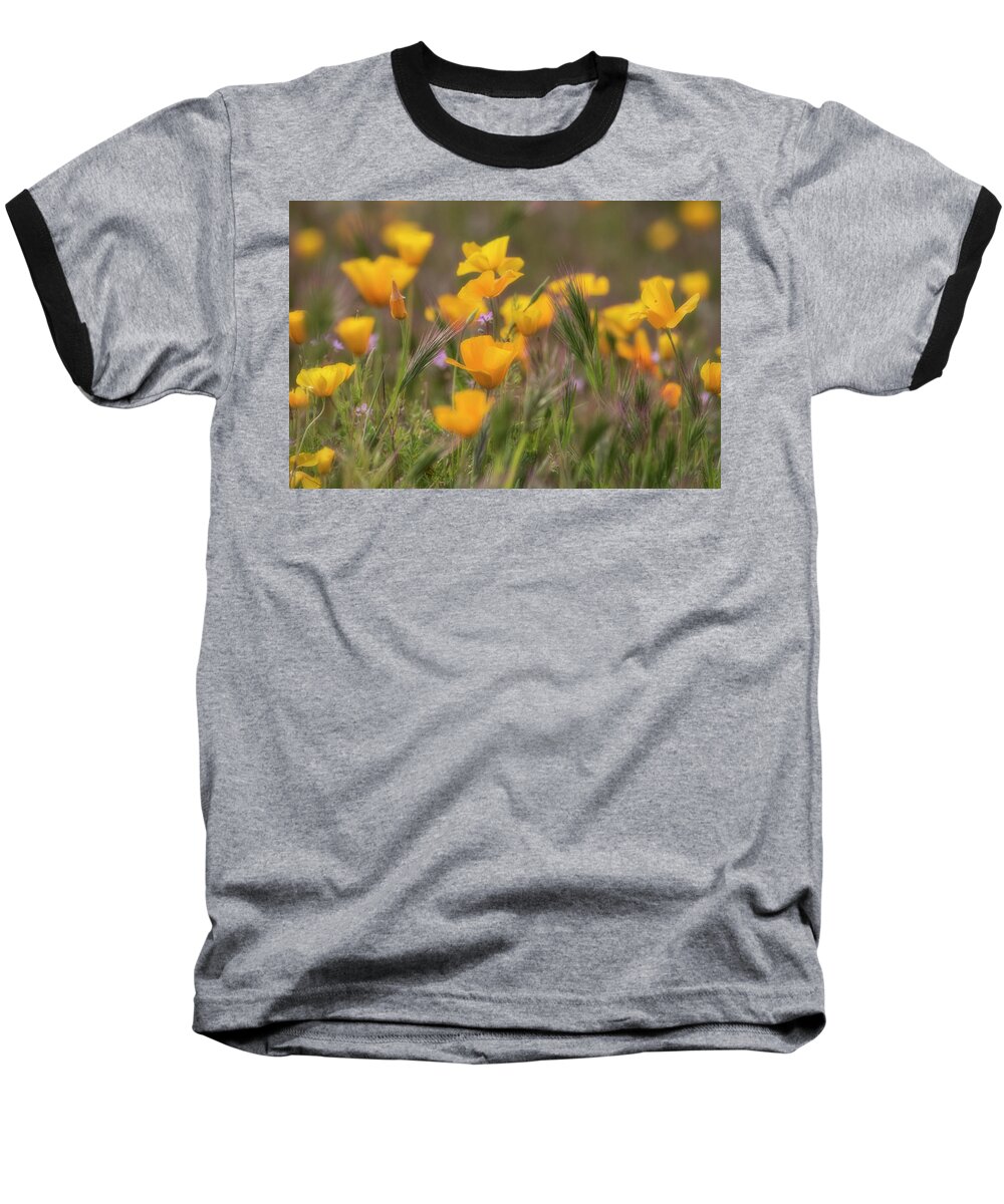 Poppies Baseball T-Shirt featuring the photograph Spring Softly Calling by Saija Lehtonen