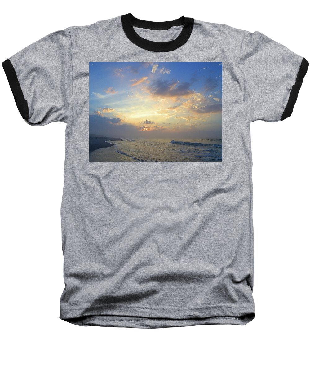 Seas Baseball T-Shirt featuring the photograph Spring Sunrise by Newwwman
