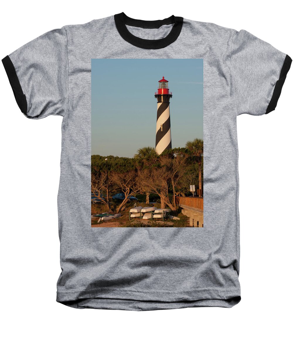 Lighthouse Baseball T-Shirt featuring the photograph St. Augustine Lighthouse by Paul Rebmann