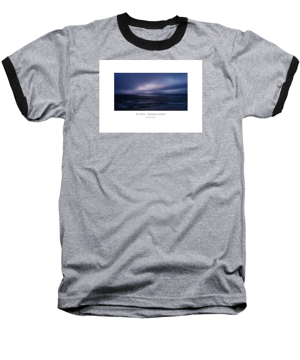 Sea Baseball T-Shirt featuring the digital art St Ives - Fading Light by Julian Perry