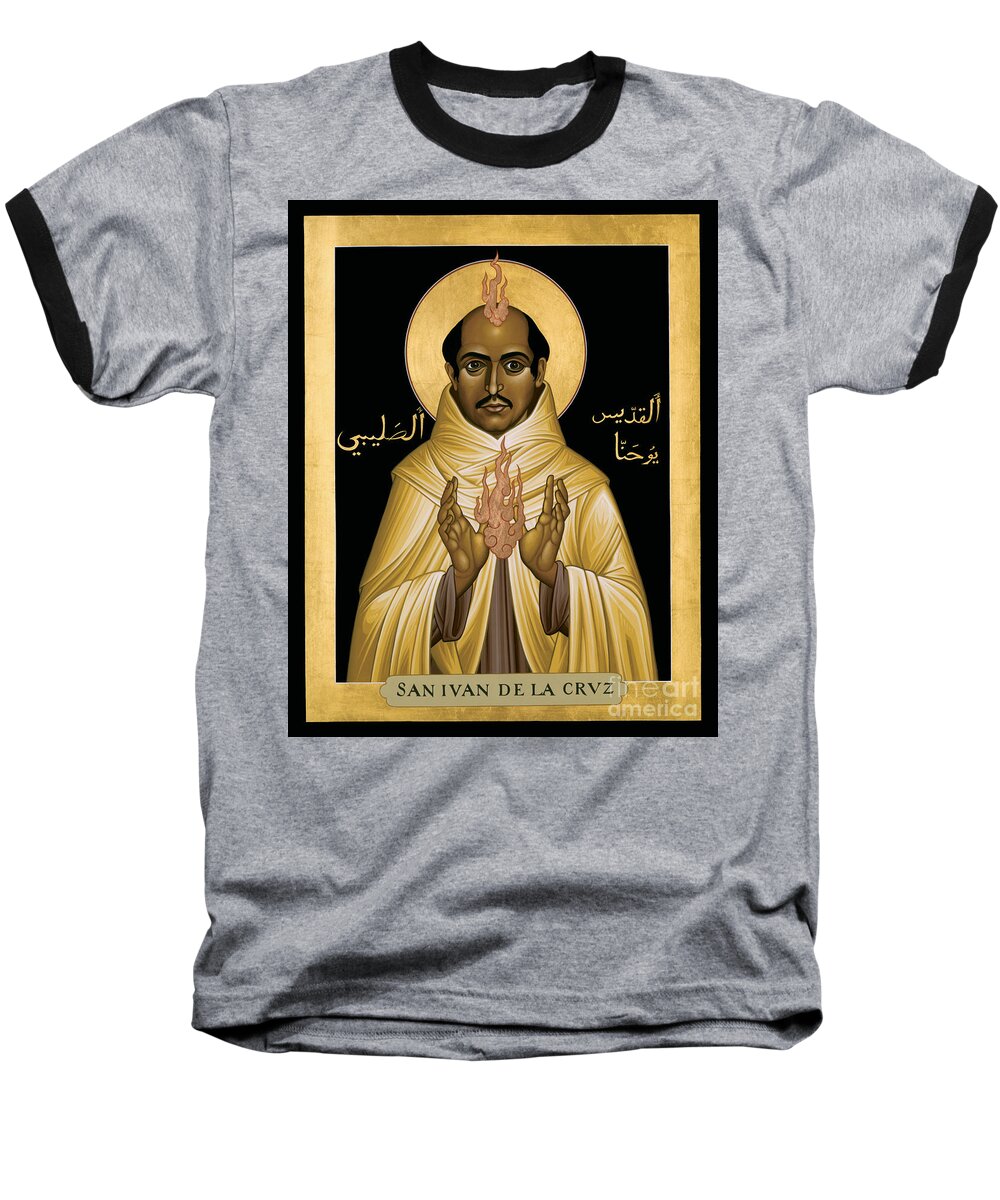 St. John Of The Cross Baseball T-Shirt featuring the painting St. John of the Cross - RLJDC by Br Robert Lentz OFM