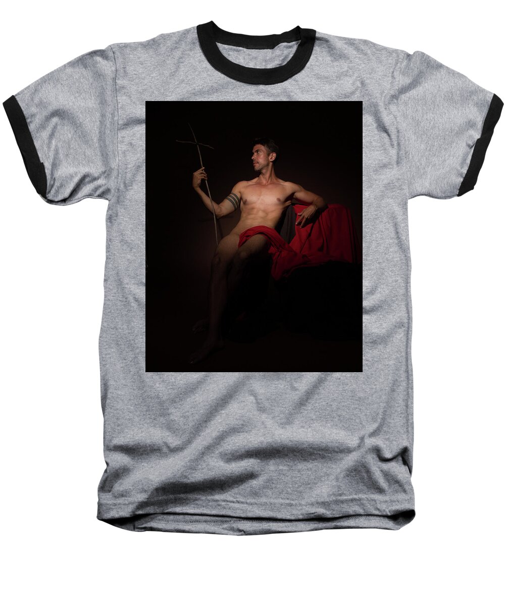 Saint Baseball T-Shirt featuring the photograph St. John the Baptist Reclining 2 by Rick Saint