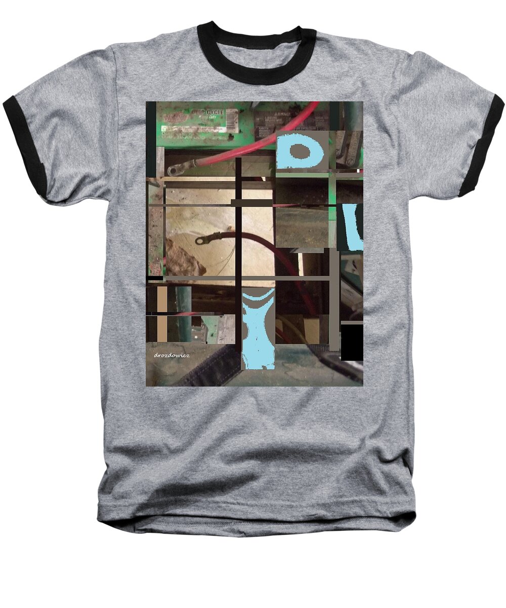 Proscenium Play Scene Baseball T-Shirt featuring the mixed media Stage by Andrew Drozdowicz