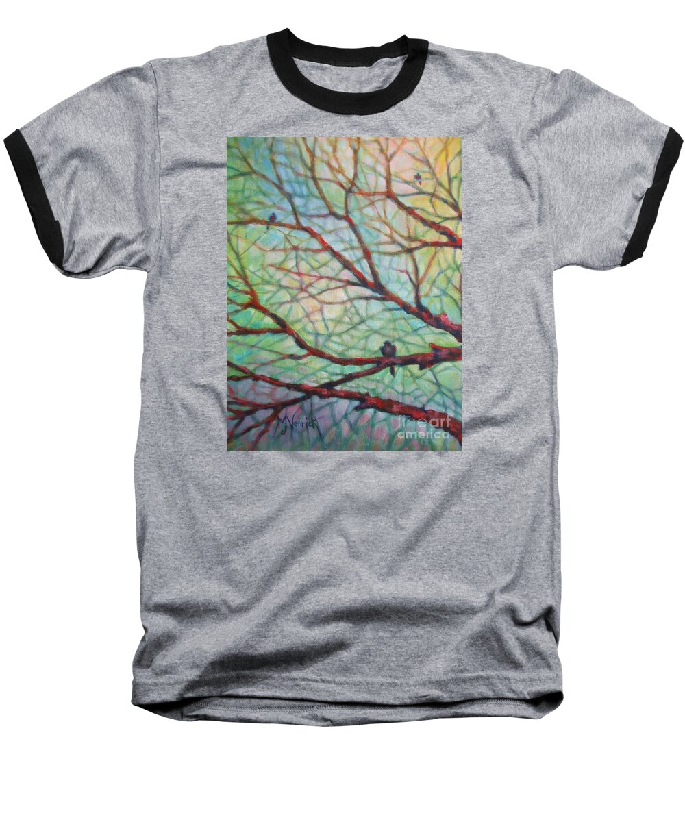 Impressionistic Baseball T-Shirt featuring the painting Stain Glass View by M J Venrick