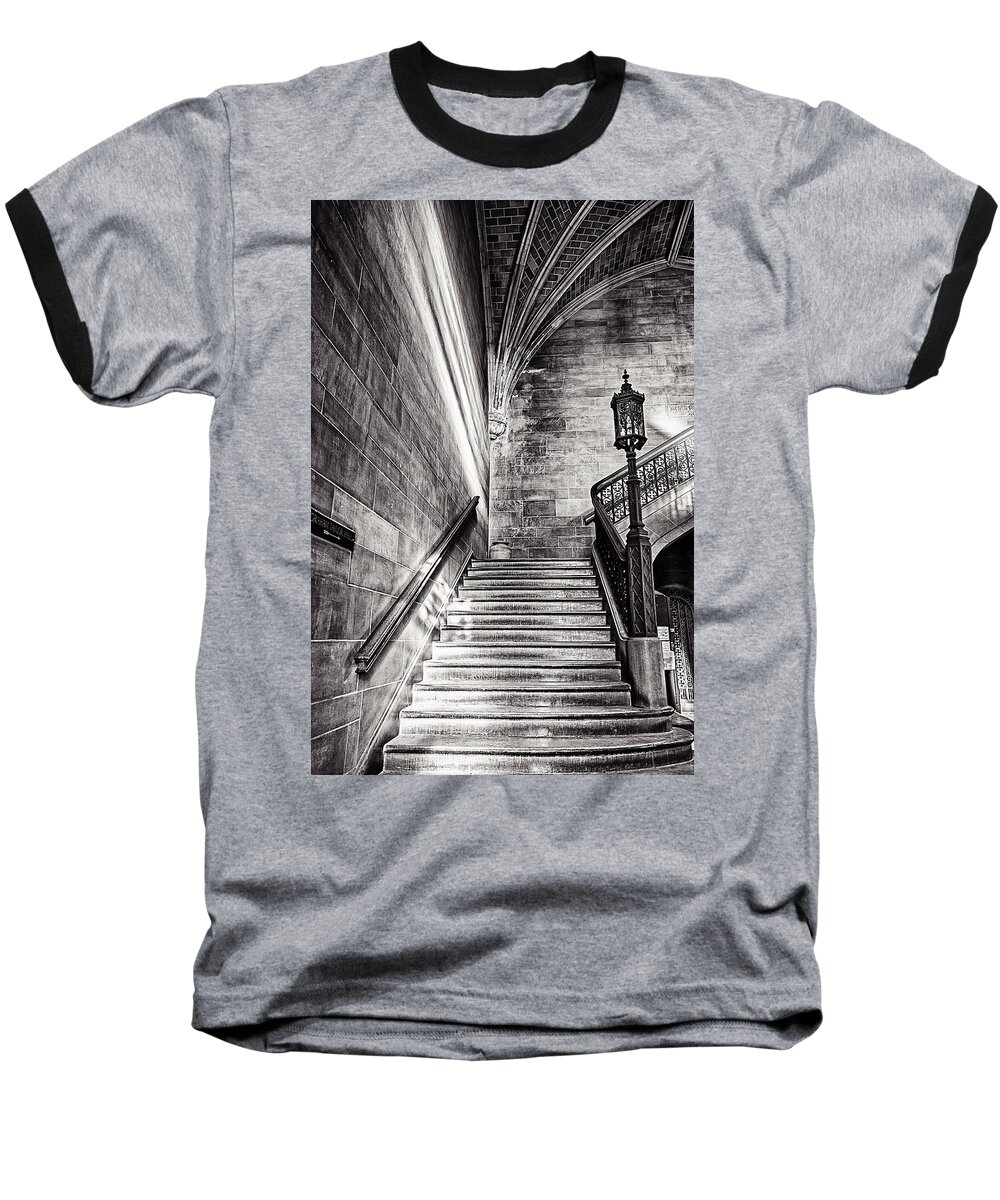 Cj Schmit Baseball T-Shirt featuring the photograph Stairs of the Past by CJ Schmit