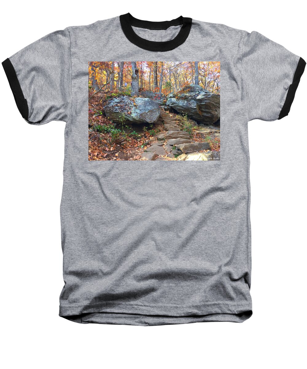 Trails Baseball T-Shirt featuring the photograph Stairway by Richie Parks