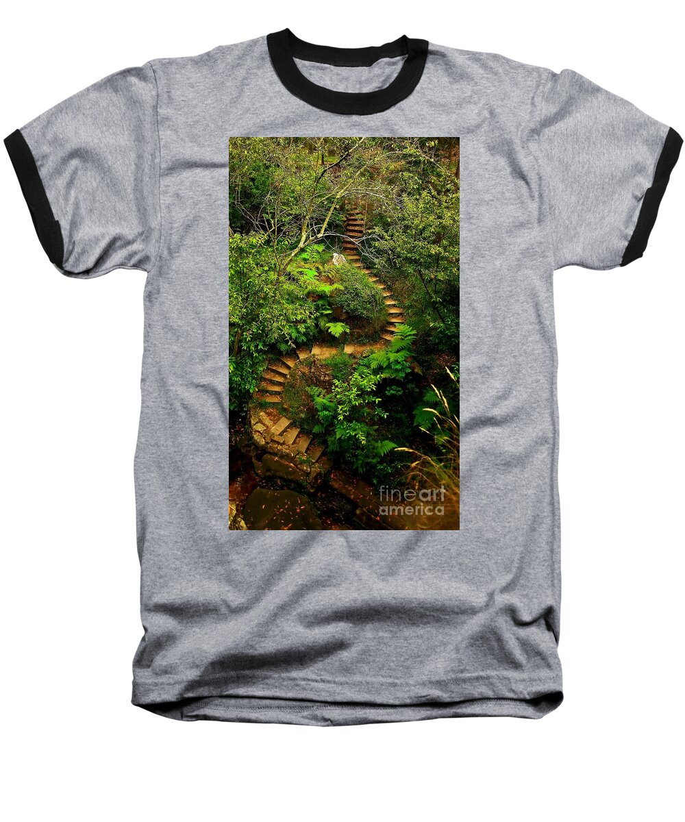 Penrith Baseball T-Shirt featuring the photograph Stairway to Heaven by Blair Stuart