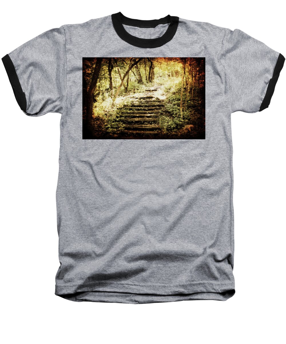 Path Baseball T-Shirt featuring the photograph Stairway to Heaven by Julie Hamilton