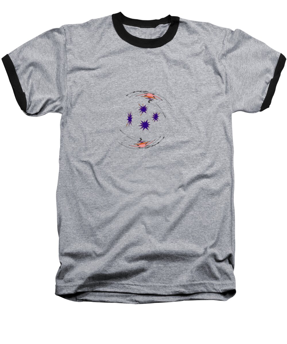 Art Baseball T-Shirt featuring the digital art Star Burst by Cathy Harper