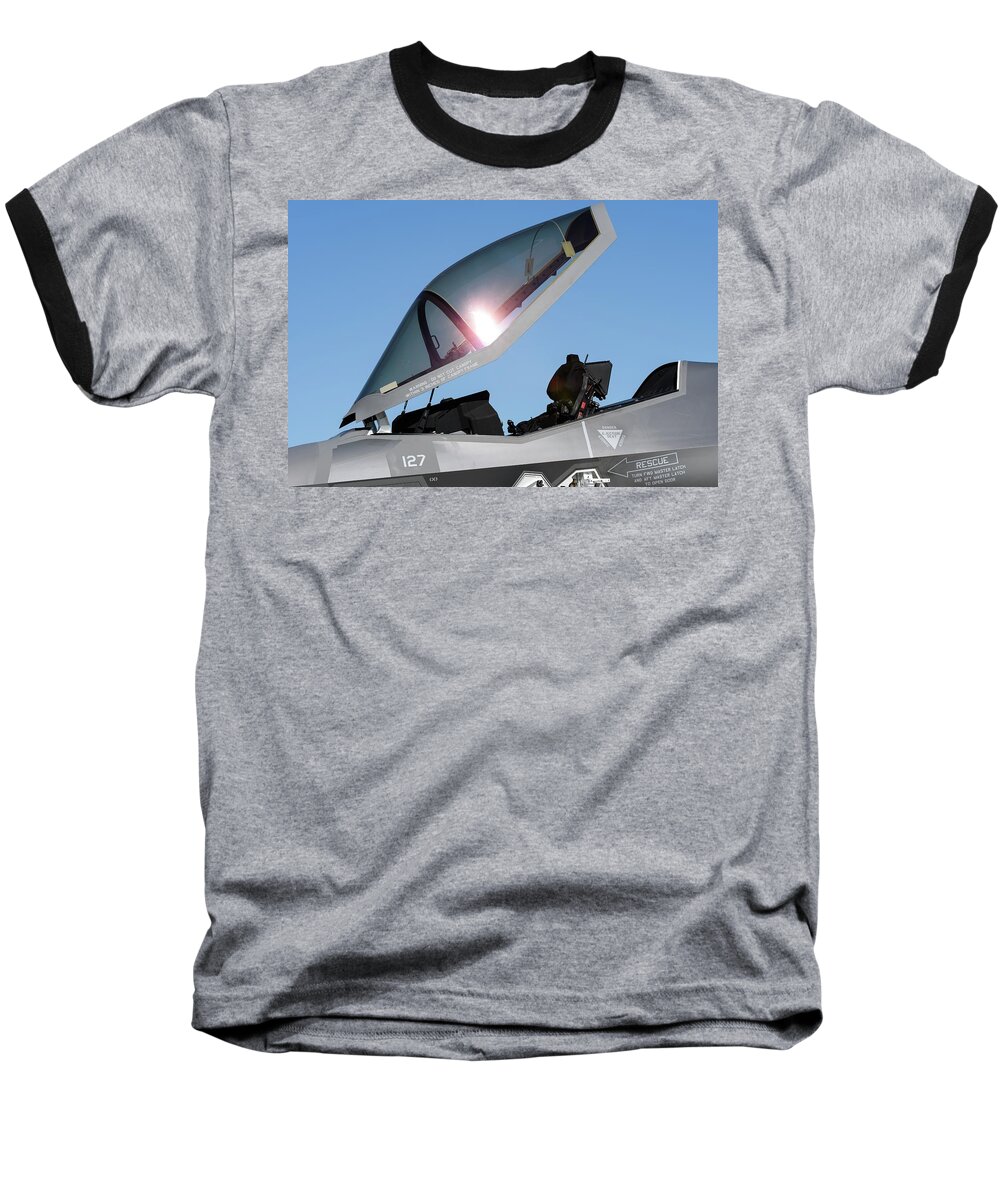 Stealth Office Baseball T-Shirt featuring the photograph Stealth Office by Chris Buff