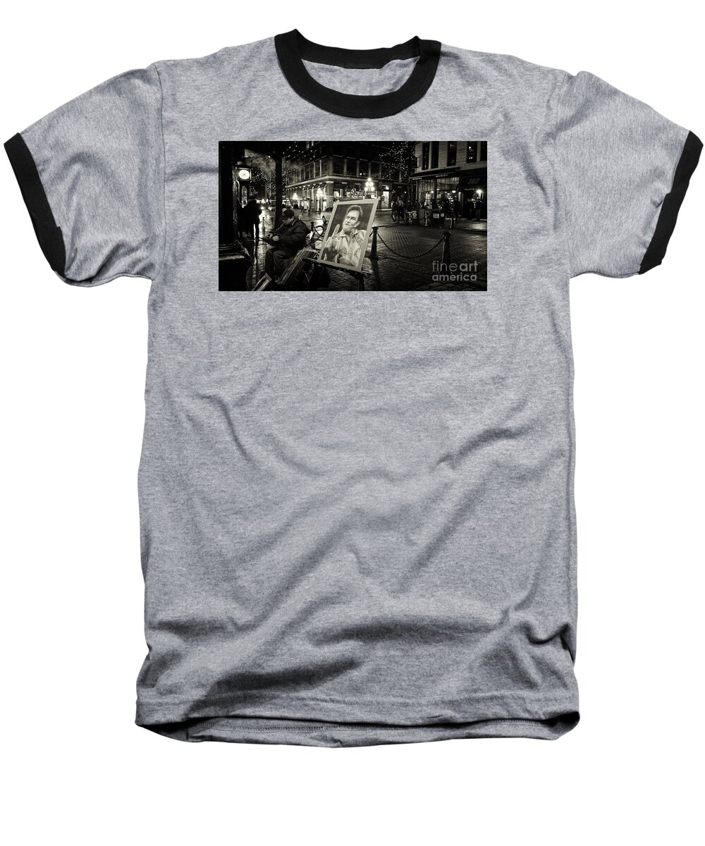 Monochrome Baseball T-Shirt featuring the photograph Steamin' Johnny by Cameron Wood
