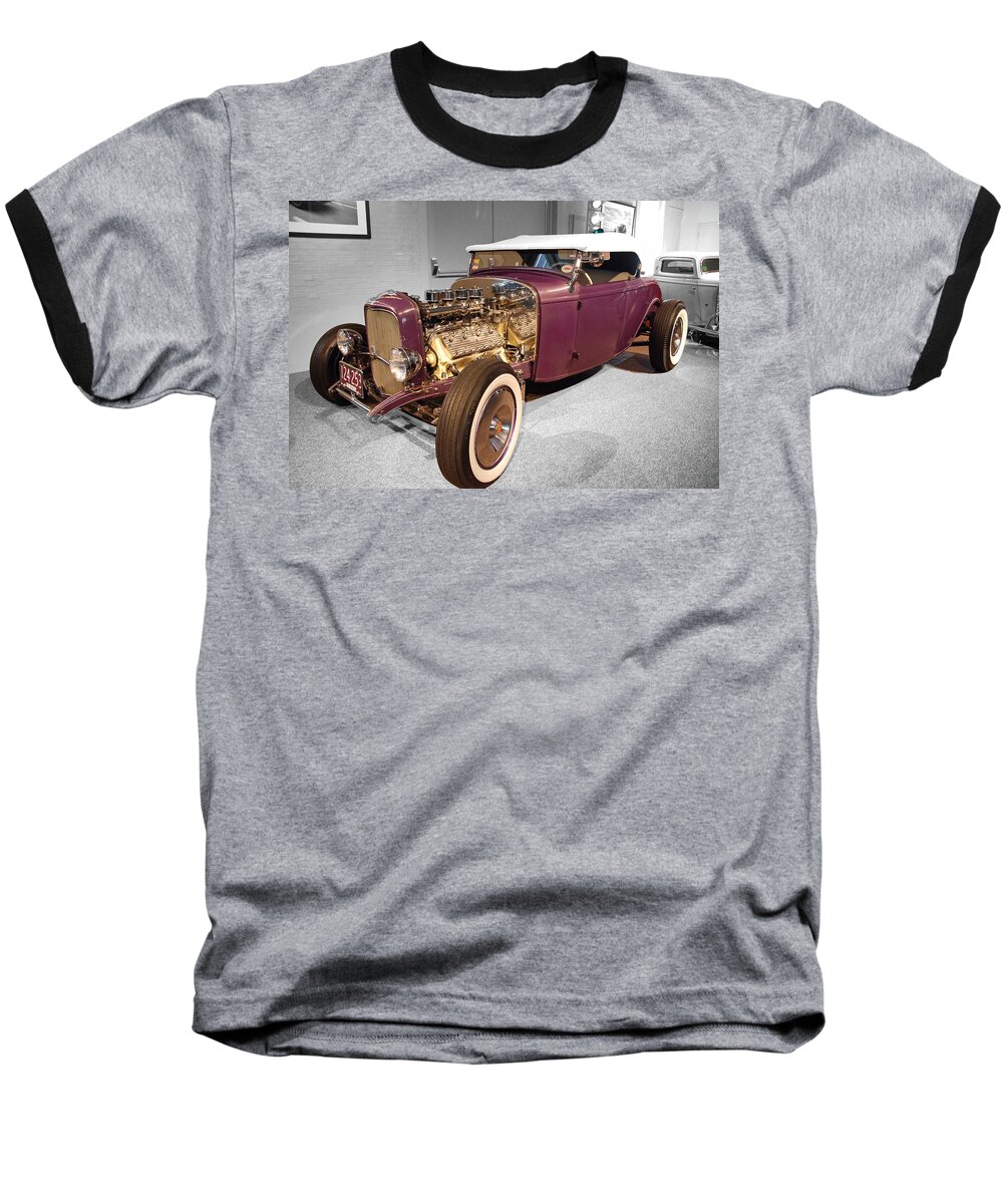 Automobiles Baseball T-Shirt featuring the photograph Steele Roadster by John Schneider