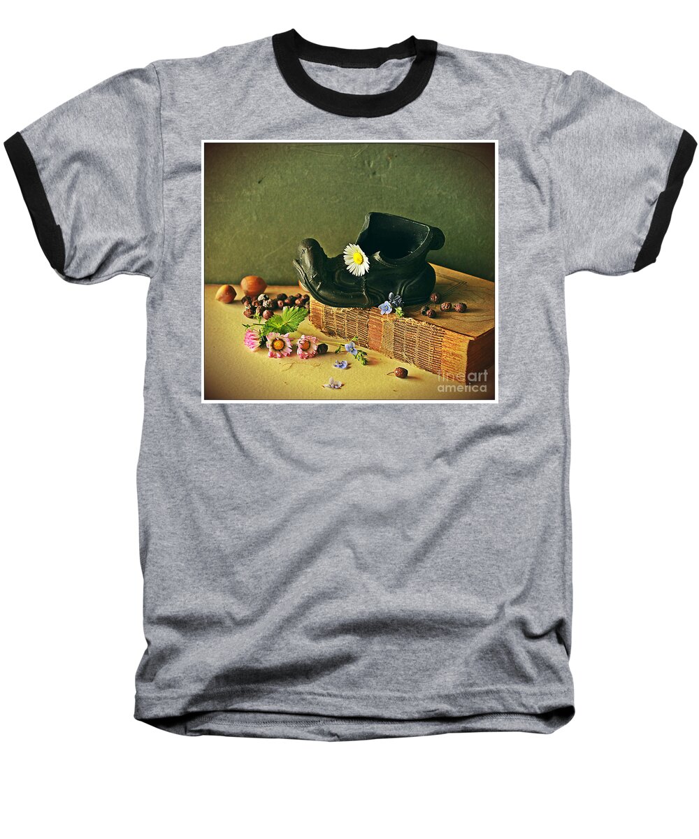 Daisies Baseball T-Shirt featuring the photograph Still life with daises by Binka Kirova