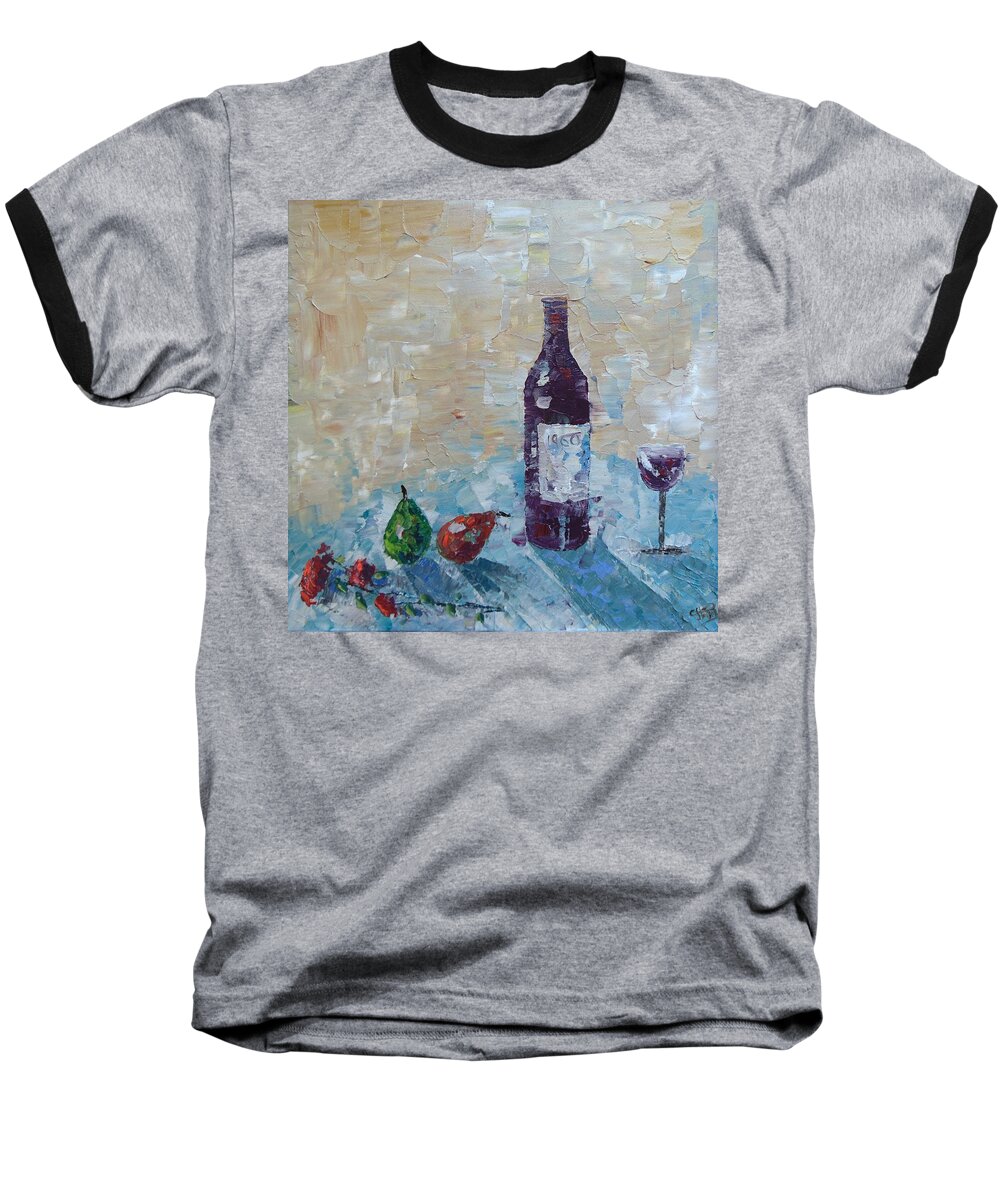 Provence Baseball T-Shirt featuring the painting Stillife by Frederic Payet