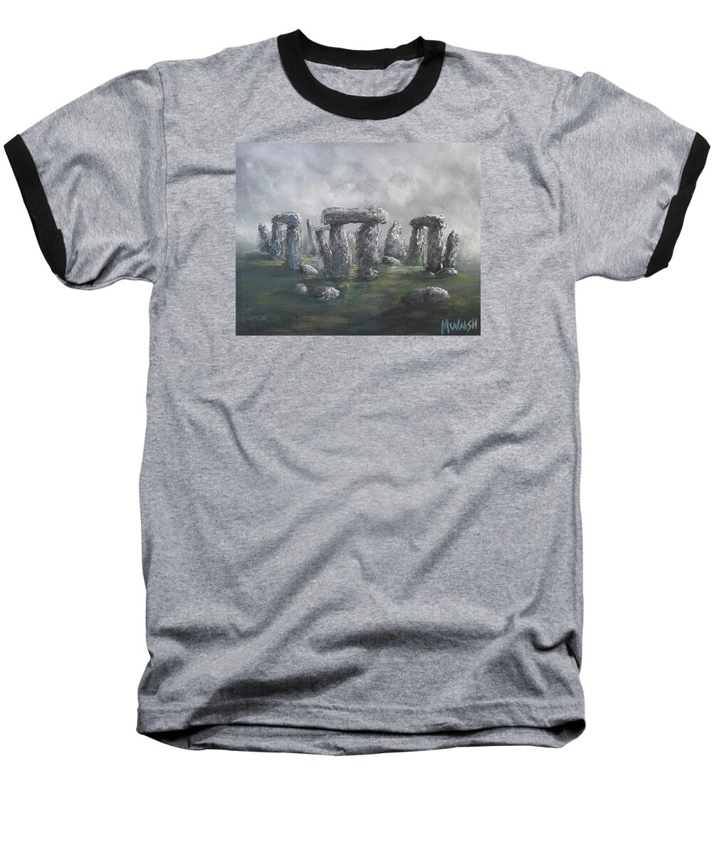 Stones Baseball T-Shirt featuring the painting Stones of time by Megan Walsh