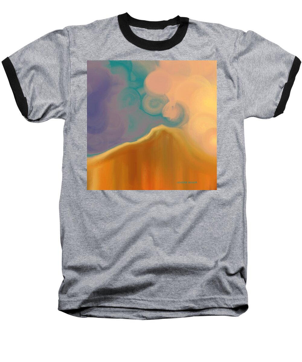 Abstract Baseball T-Shirt featuring the painting Storm from the East by Lenore Senior