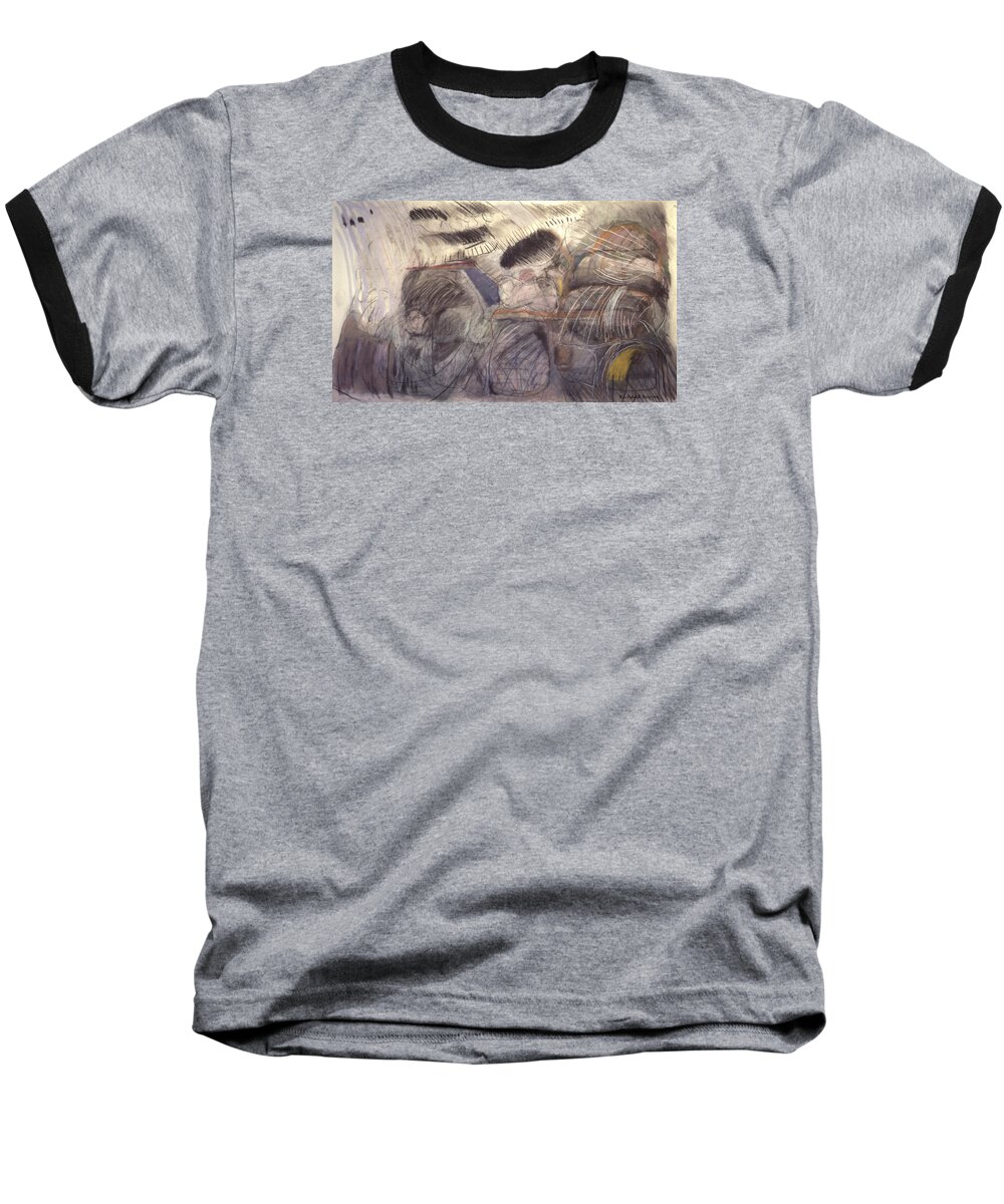 Pastel Baseball T-Shirt featuring the painting Storms by Richard Baron