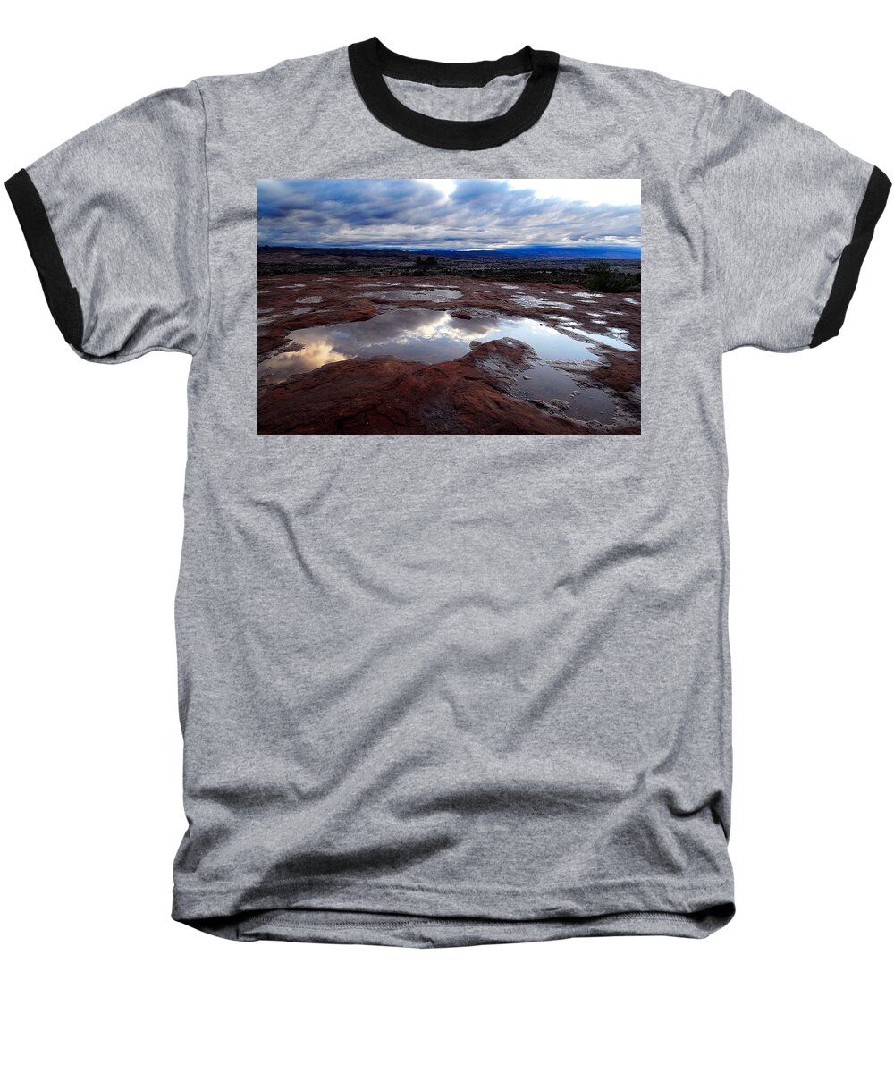 Reflection Baseball T-Shirt featuring the photograph Stormy Sunrise by Harry Spitz