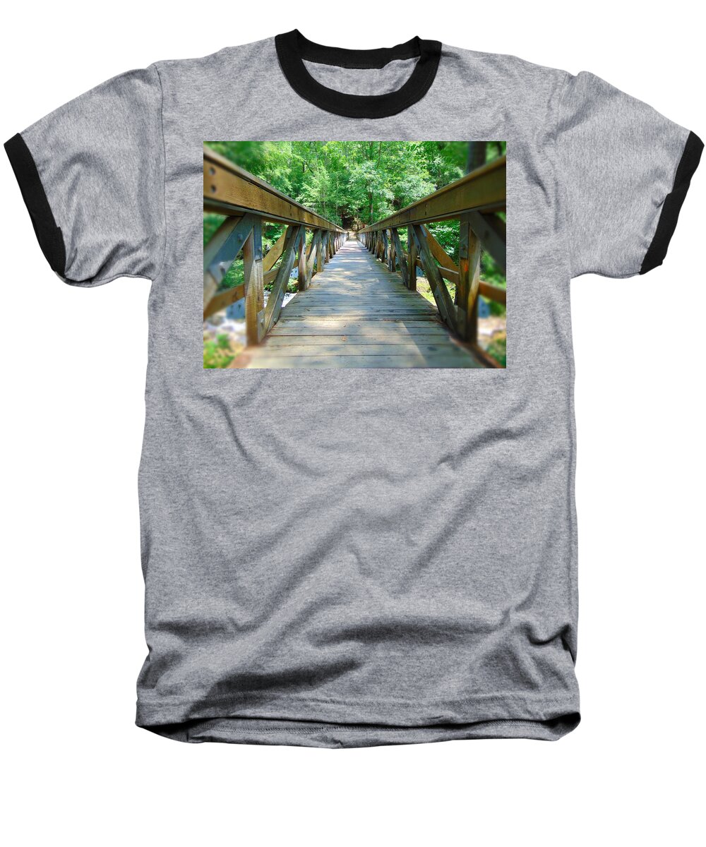 Bridge Baseball T-Shirt featuring the photograph Straight - Narrow by Richie Parks